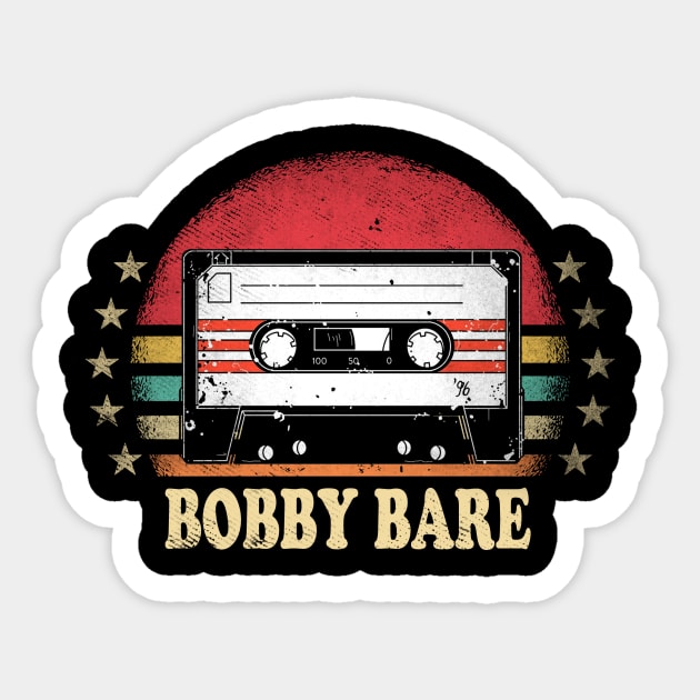 Great Gift For Bobby Name Retro Styles Color 70s 80s 90s Sticker by Skateboarding Flaming Skeleton